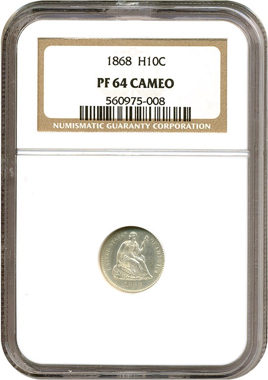 image for: 1868 H10C NGC Proof 64 Cameo