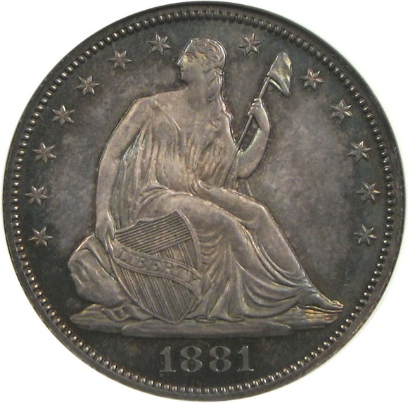 image for: 1881 50c  NGC Proof 65