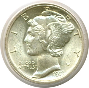 image for: 1917-S 10c PCGS MS66 FB ex: Dan Miller