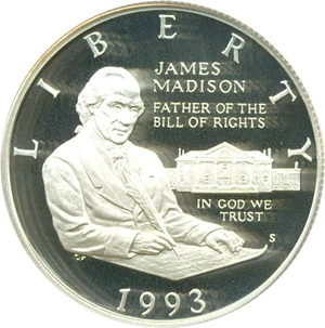 image for: 1993-S 50c Madison PCGS Proof 69 DCameo