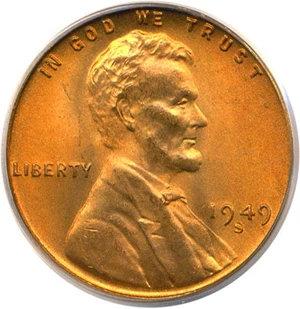 image for: 1949-S 1c PCGS MS67 RD