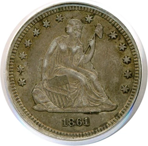 image for: 1861 25c PCGS XF40