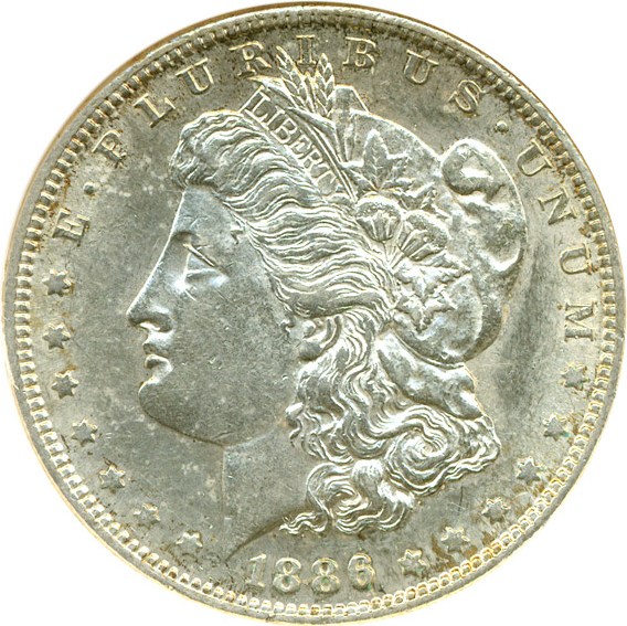 image for: Top 100 VAM: 1886-S $1 VAM 2  S/S ANACS AU55