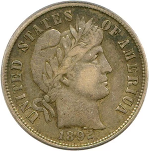 image for: 1892-S 10c PCGS VF25