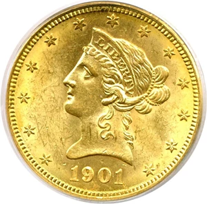 image for: 1901-O $10 PCGS MS62