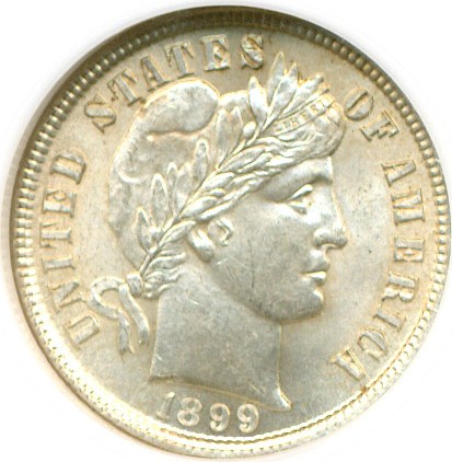 image for: 1899 10c  NGC MS62