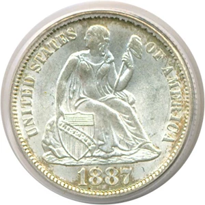 image for: 1887 10c PCGS MS65