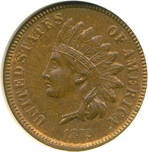 image for: 1872 1c ANACS MS62 RB
