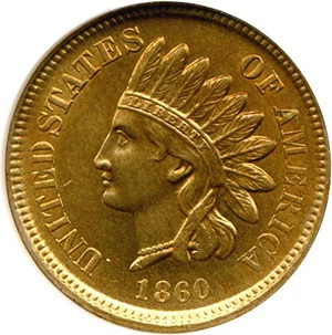 image for: 1860 1c Pointed Bust NGC MS65 (FS-006.4)