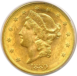 image for: 1880-S $20 PCGS MS62