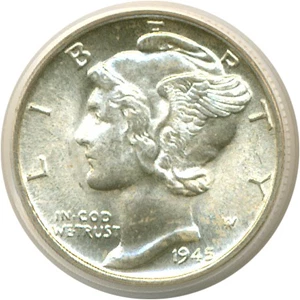 image for: 1945-D 10c PCGS MS66 OGH