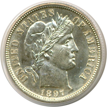 image for: 1897-S 10c  PCGS MS62 