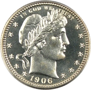 image for: 1906 25c PCGS Proof 65