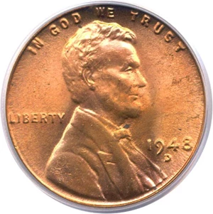 image for: 1948-D 1c PCGS MS66 RD