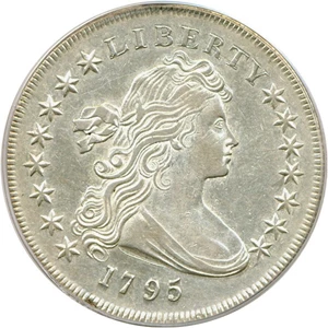 image for: 1795 $1 Draped Bust PCGS AU50