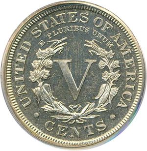 image for: 1895 5c PCGS Proof 63 Cameo