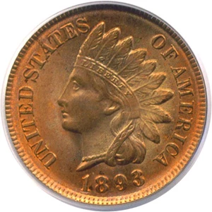 image for: 1893 1c PCGS MS65 RD