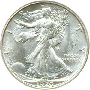 image for: 1920-S 50c PCGS MS64