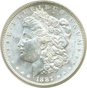 image for: 1887/6 $1 PCGS MS63