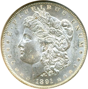 image for: 1891-O $1 NGC MS62
