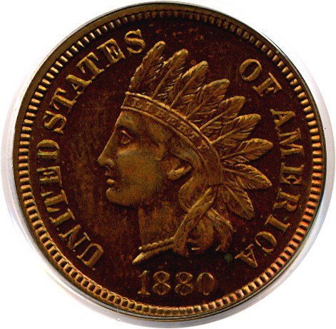 image for: 1880 1c  PCGS Proof 64 RB