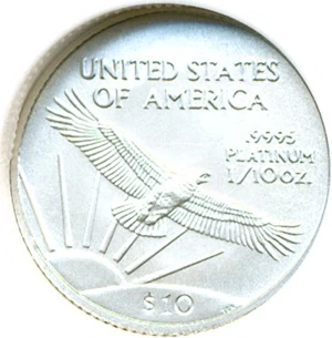 image for: 2007-W $10 Platinum Eagle NGC MS70