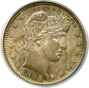 image for: 1893-S 25c PCGS MS65 ex: Friend