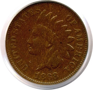 image for: 1868 1c PCGS F12 BN