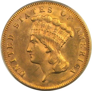 image for: 1878 $3 PCGS MS63