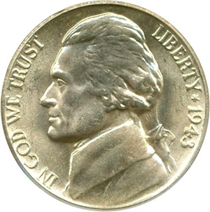 image for: 1943-P 5c PCGS MS66 FS