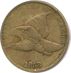 image for: 1858 1c Large Letters PCGS VF30