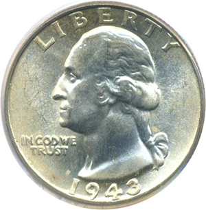image for: 1943-D 25c PCGS MS66 ex: Omaha Bank Hoard