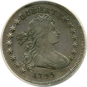 image for: 1795 $1 Draped Bust ANACS XF45 Details (Whizzed)