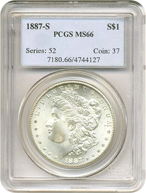 image for: 1887-S $1 PCGS MS66