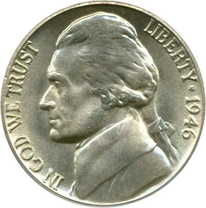 image for: 1946 5c PCGS MS65