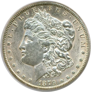 image for: Top 100 VAM: 1879-CC $1 Capped Die (VAM 3) PCGS MS60