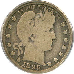 image for: 1896-S 25c PCGS VG-8