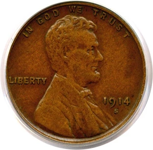 image for: 1914-S 1c PCGS XF40
