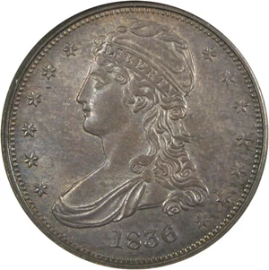 image for: 1836 50c Reeded Edge NGC MS64