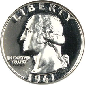 image for: 1961 25c NGC Proof 68 Cameo