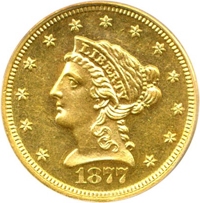 image for: 1877-S $2 1/2  PCGS MS62