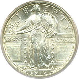 image for: 1917-D 25c Ty.1 PCGS MS66 FH