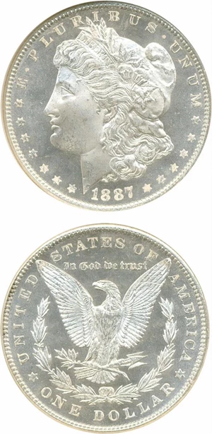 image for: 1887 $1 NGC MS67 PL *Star*