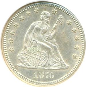 image for: 1876-CC 25c NGC MS65
