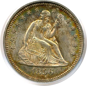 image for: 1856 25c PCGS MS65 *Color*