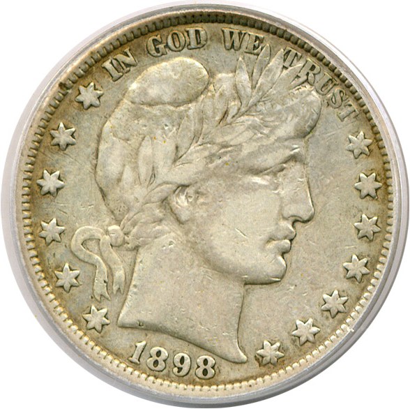 image for: 1898 50c  PCGS VF25