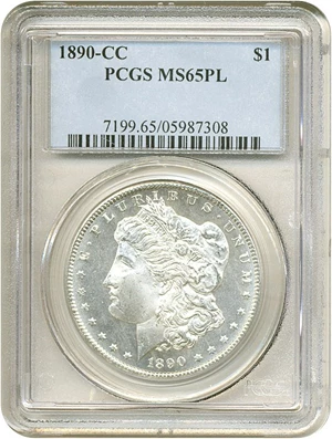 image for: 1890-CC $1 PCGS MS65 PL