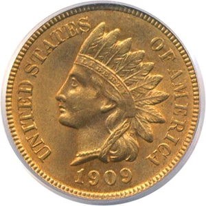 image for: 1909-S 1c Indian PCGS MS65 RD