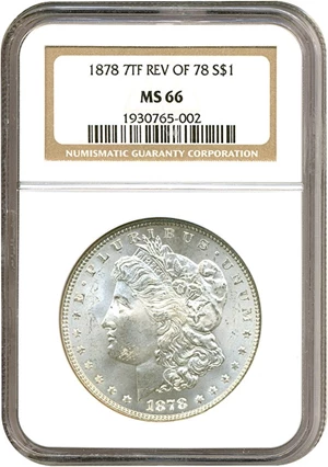 image for: 1878 7TF $1 Rev.'78 NGC MS66
