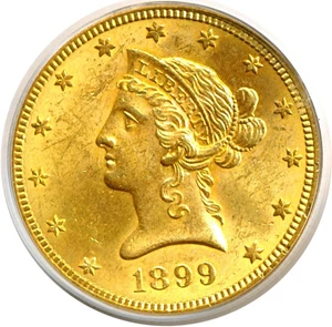image for: 1899-S $10 PCGS MS63 OGH